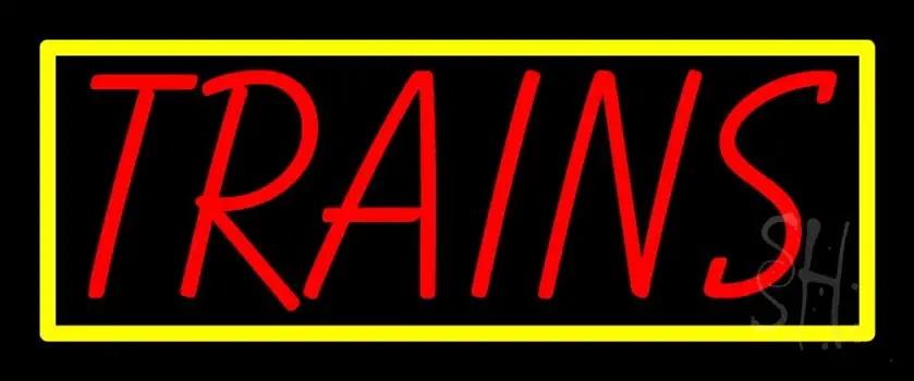 Red Trains LED Neon Sign