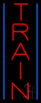 Vertical Train LED Neon Sign