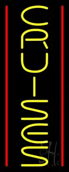 Vertical Yellow Cruises LED Neon Sign