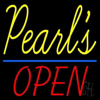 Yellow Pearls Open LED Neon Sign