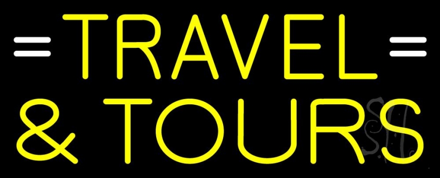 Yellow Travel And Tours LED Neon Sign