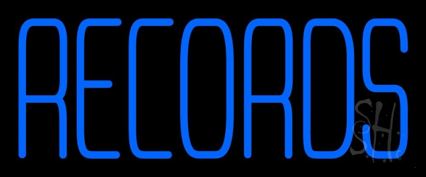 Blue Records 1 LED Neon Sign