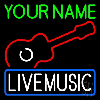 Custom Live Music With Border LED Neon Sign