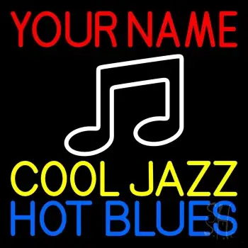 Custom Yellow Cool Jazz Blue Hot Blues 1 LED Neon Sign