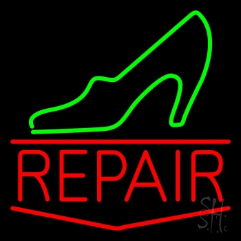 Green Sandal Red Repair LED Neon Sign
