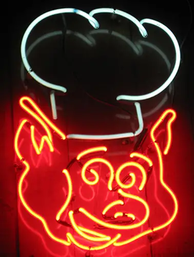 Bbq Pig Logo LED Neon Sign