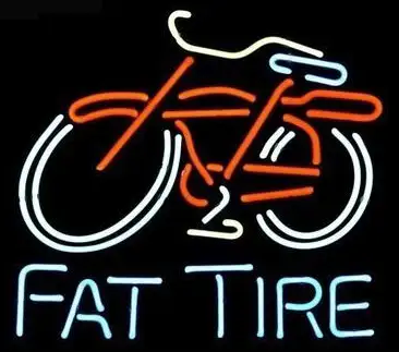Big Fat Tire Bicycle Bike Logo LED Neon Sign