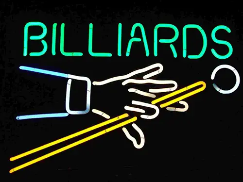 Billiards With Hand Logo LED Neon Sign