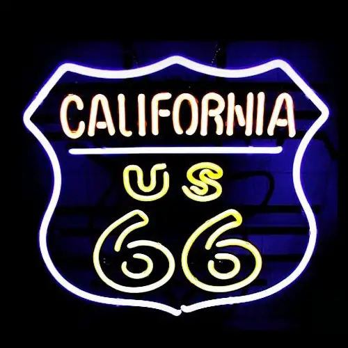 California Route 66 Logo LED Neon Sign