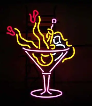 Cocktail Martini Girls Logo LED Neon Sign