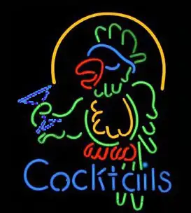 Cocktail Parrot LED Neon Sign