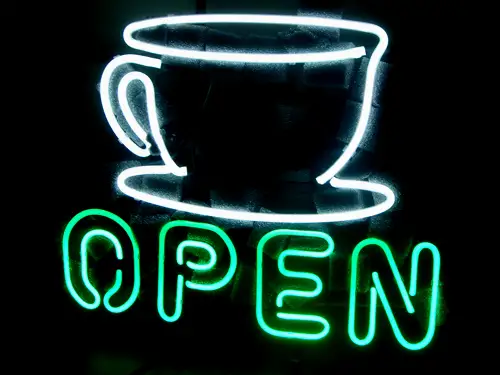 Coffee Shop Open Logo LED Neon Sign