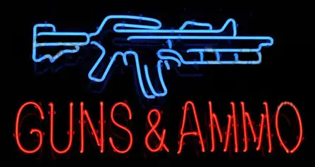 Guns And Ammo LED Neon Sign