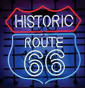 Historic Route 66 Logo LED Neon Sign