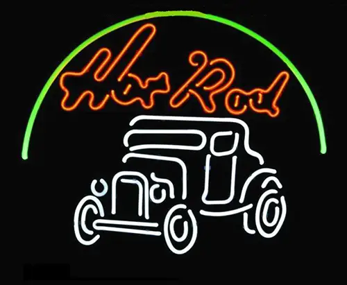 Hot Rod Car Logo LED Neon Sign