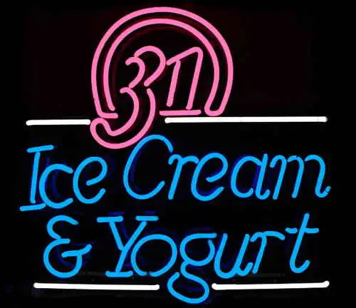 Ice Cream Yogurt Logo LED Neon Sign