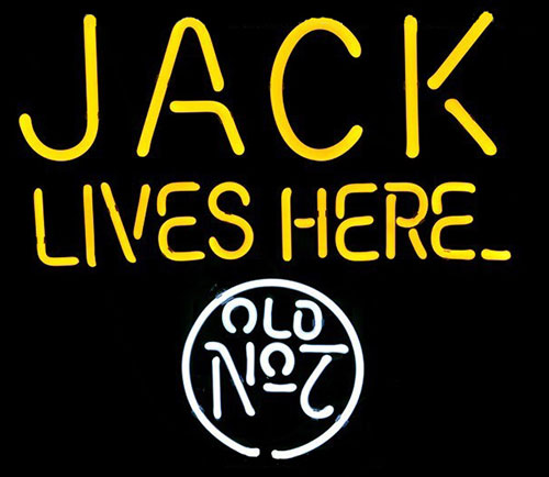 Jack Lives Here No 7 Logo LED Neon Sign
