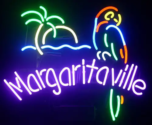 Jimmy Buffett Margaritaville Paradise Parrot Logo LED Neon Sign