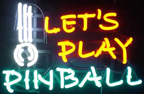 Lets Play Pinball LED Neon Sign