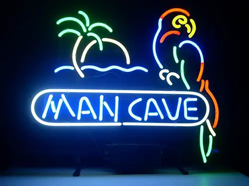 Man Cave Parrot LED Neon Sign