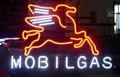 Mobilgas Oil Logo LED Neon Sign