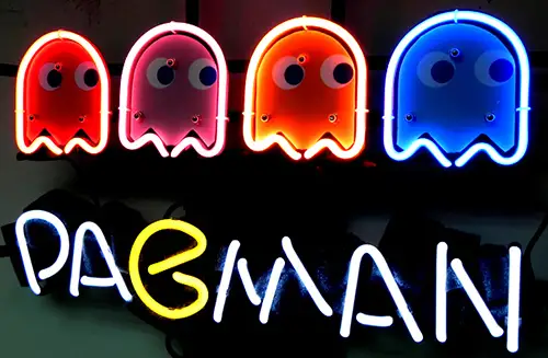 Pacman Game Logo LED Neon Sign