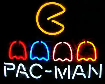 Pac Man Logo LED Neon Sign