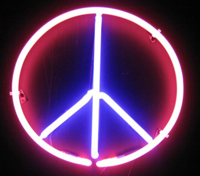 Peace Icon LED Neon Sign