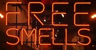 Red Free Smells LED Neon Sign