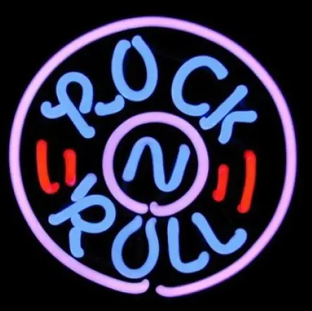 Rocl N Roll Circle LED Neon Sign
