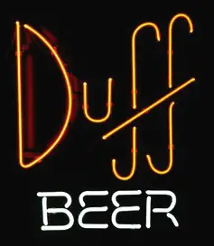 Simpsons Duff Beer Logo LED Neon Sign