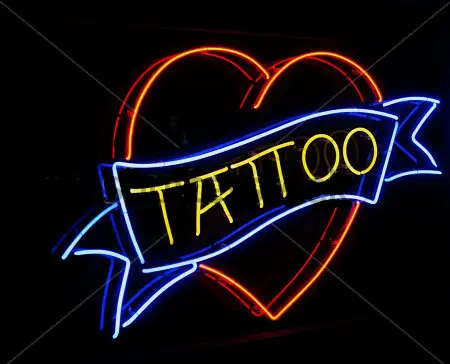 Tattoo Wit Heart Logo LED Neon Sign