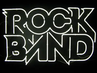 White Rock Band LED Neon Sign