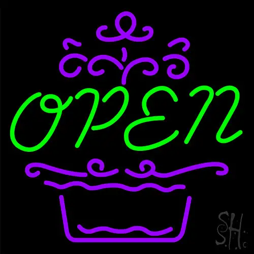Green Open LED Neon Sign
