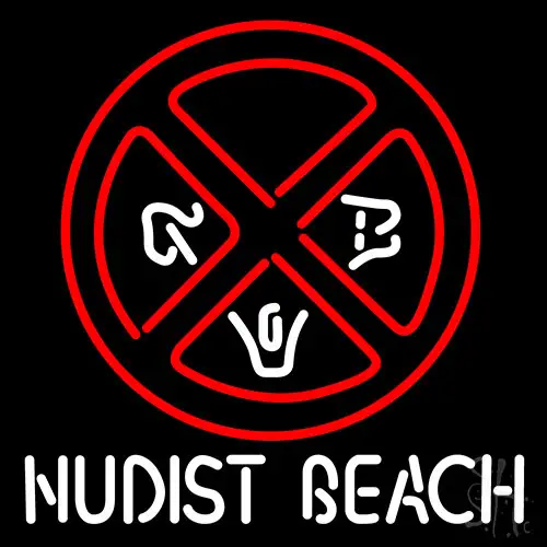 Nudist Beach Logo LED Neon Sign