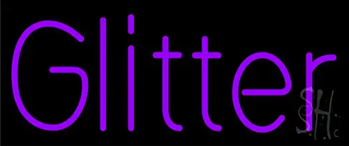 Purple Glitter LED Neon Sign