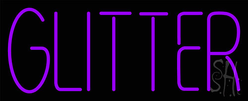 Purple Glitter LED Neon Sign