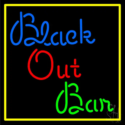 Black Out Bar LED Neon Sign