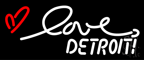 Love Detroit LED Neon Sign