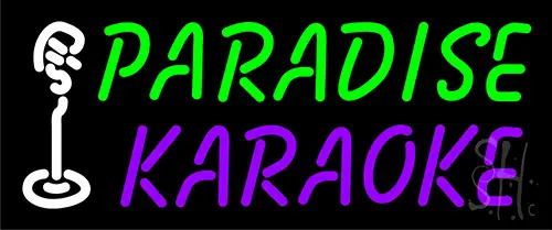 Paradise Karaoke LED Neon Sign