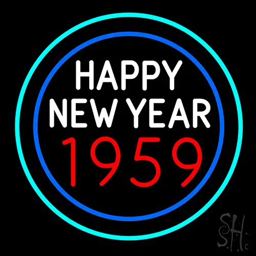 Happy New Year 1959 Bioshock LED Neon Sign