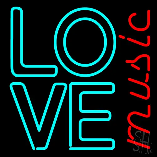 Love Music LED Neon Sign