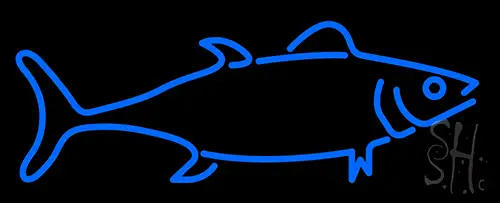 Blue Fish Logo LED Neon Sign