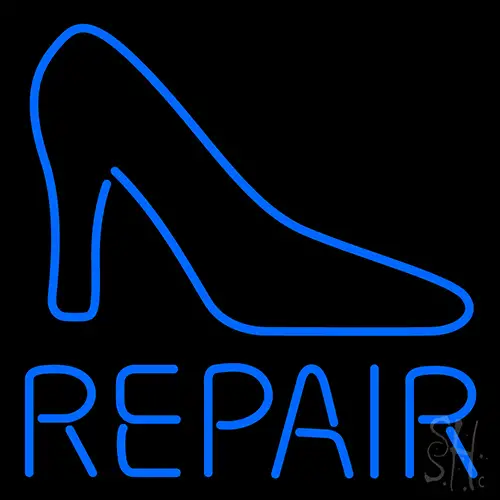 Blue Shoe Repair With Sandal LED Neon Sign
