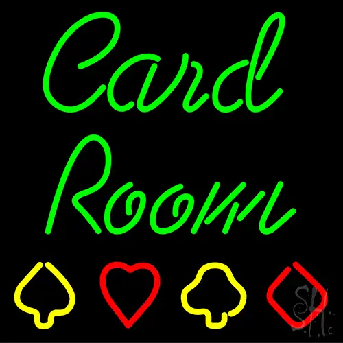 Card Room LED Neon Sign