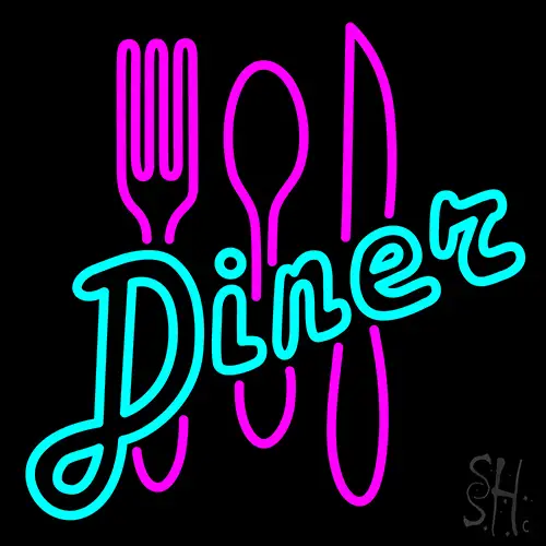 Dinner With Spoon LED Neon Sign