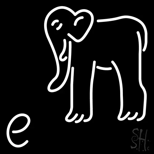 Elephant Logo LED Neon Sign