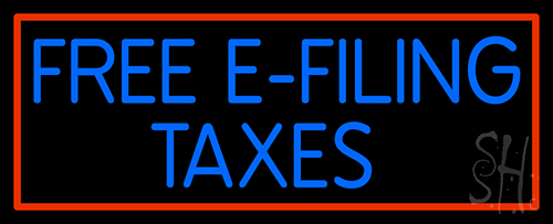 Free E Filing Taxes LED Neon Sign