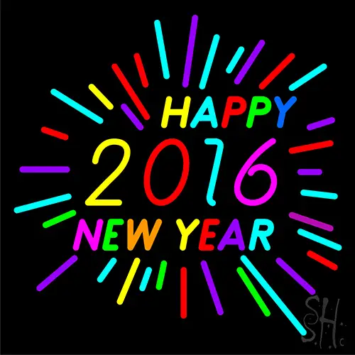 Happy 2016 New Year LED Neon Sign