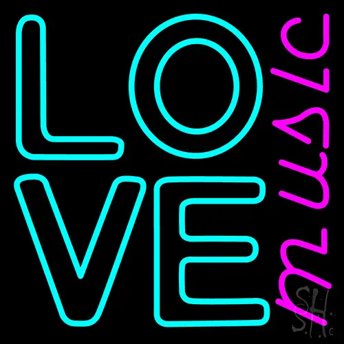 Love Music LED Neon Sign